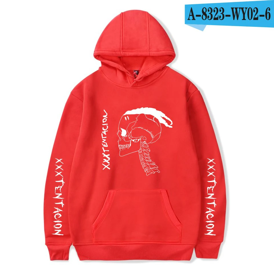 red Новинка, XXTentacion толстовки для мужчин и женщин, модные толстовки с принтом xxxtentacion, мужские толстовки Harajuku, хип-хоп толстовки, топы - Цвет: red
