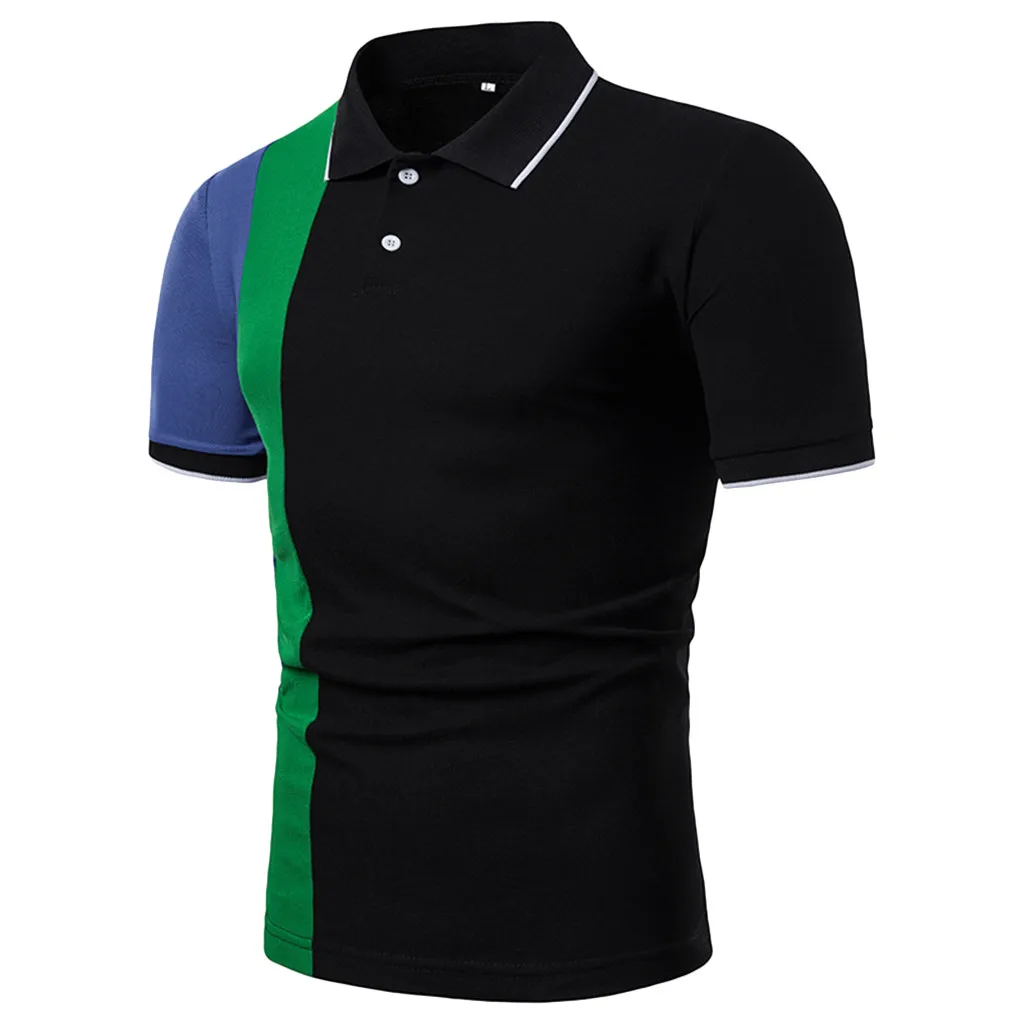 2019 брендовая мужская Свободная летняя рубашка с коротким рукавом приталенная