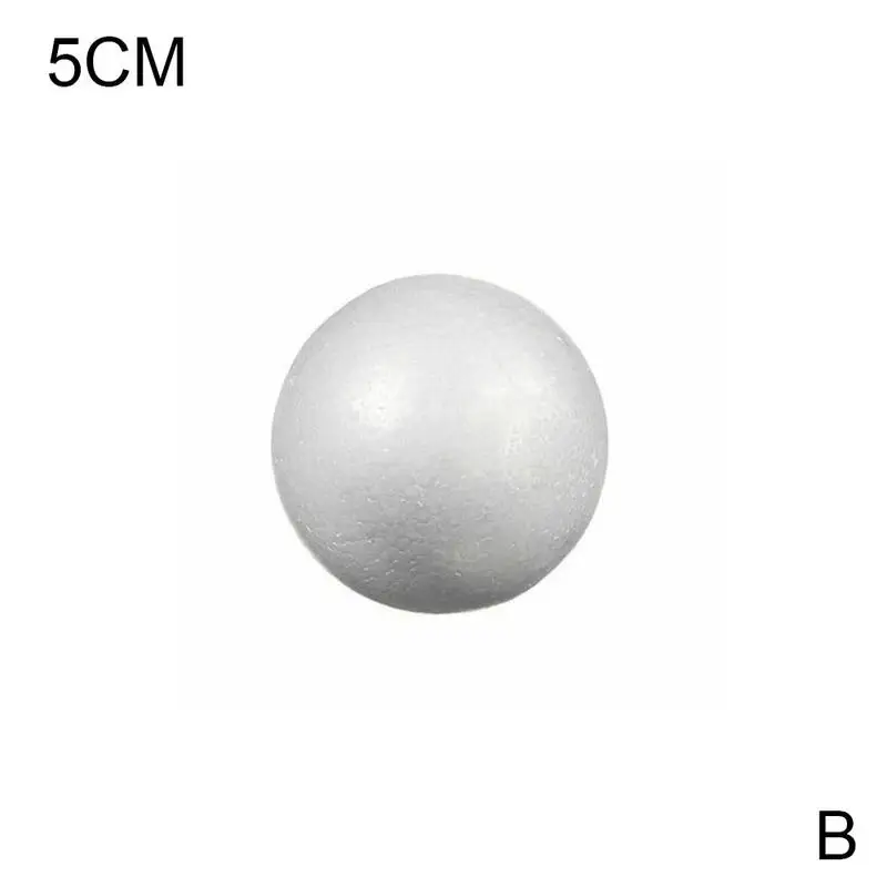 5cm 10pcs 3/5/8/10 см моделирование вспененный пенополистирол пены мяч белые шары для поделок для DIY для рождественской вечеринки Свадебные украшения Поставки подарки 10 шт - Цвет: 5cm 10pcs