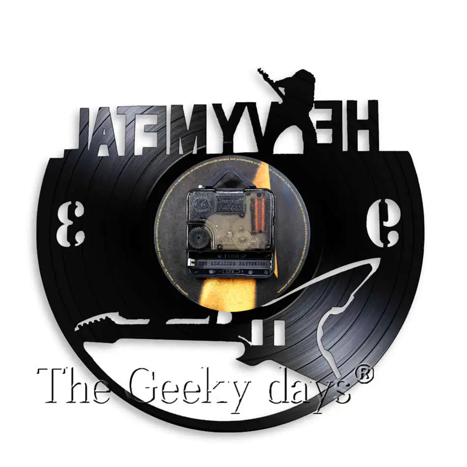 Electric Guitar Design Vinyl Record Wall Clock - Get Unique Home Room Or Office Decor-Musical Instruments Modern Art | Дом и сад