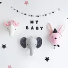 Скандинавская голова животного, слон, олень, лиса, лебедь, Лев, тигр, голова для детской комнаты, декор для детской спальни, подвески, украшение для стен, лучшие подарки