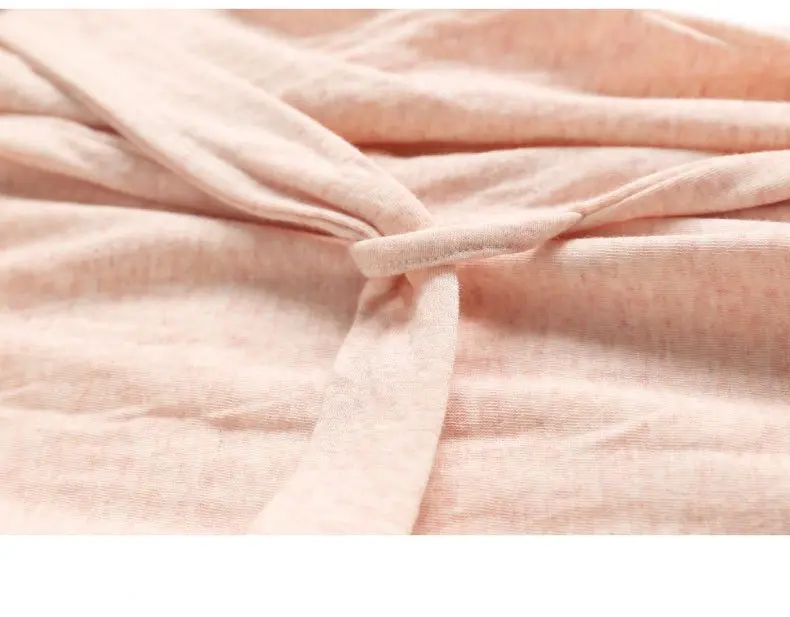 Autumn Brand Robes lovers Pajamas Women Cotton Robe Couples Long Sleeve Robe Female V-neck collar Bathrobe with Belt