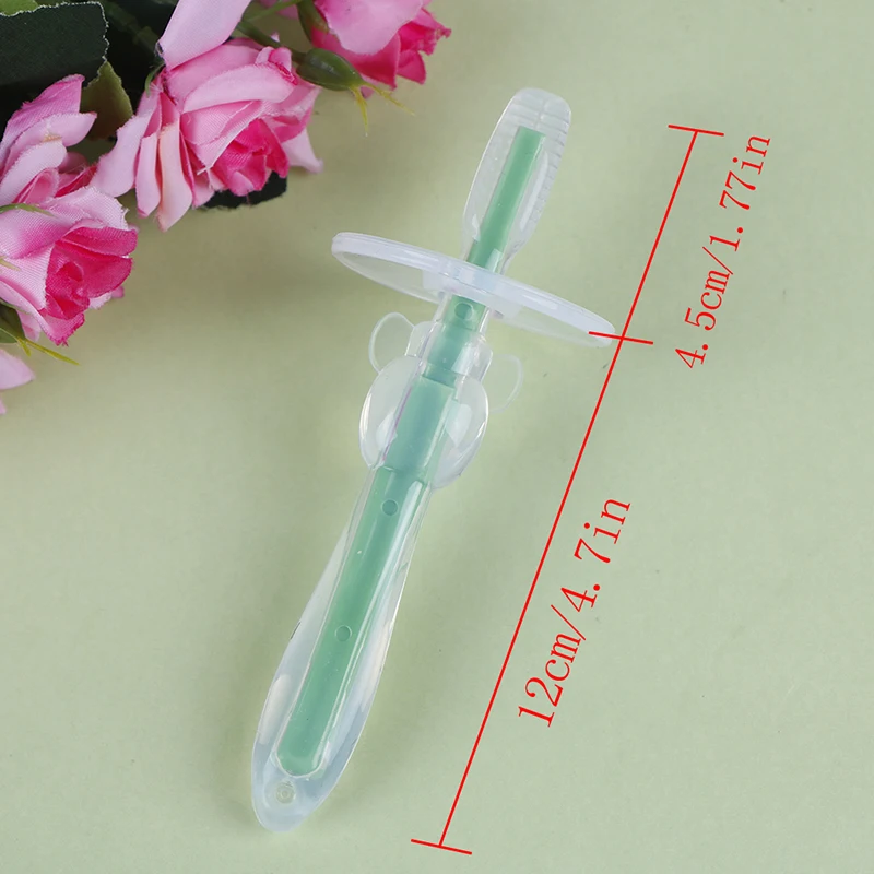 1 шт. Мягкая силиконовая детская учебная зубная щетка для ухода за полостью рта