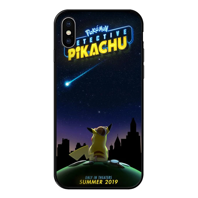2019 новейший чехол с покемоном детективом Пикачу для iPhone X XS MAX XR 5 5S SE 6 6splus 7 8Plus7 8
