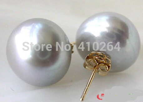 Бесплатная доставка $ оптом _ jewelry_wig 12 мм серые круглые серьги-гвоздики с