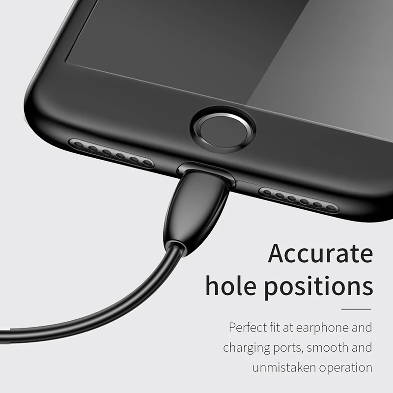 

Baseus Fully Protection Case For iPhone 7 plus 8 plus Hard Ultra Slim phone Case Back Cover 9H protective glass for iPhone 7