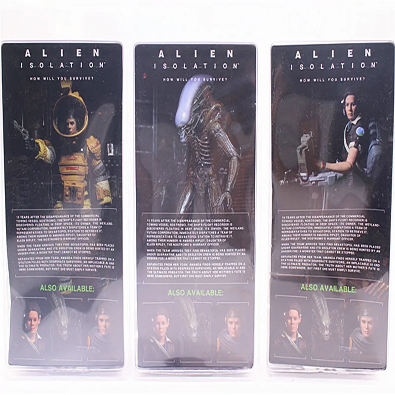 7inch 18CMMovie Alien Series 6 Amanda Ripley (Jumpsuit)/(Torrens Spacesuit) Isolation Xenomorph PVC Action Figure Toys with box | Игрушки и