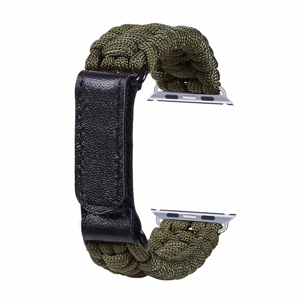 Ремешок нейлоновый сменный для Apple Watch SE Band плетеный спортивный браслет активного