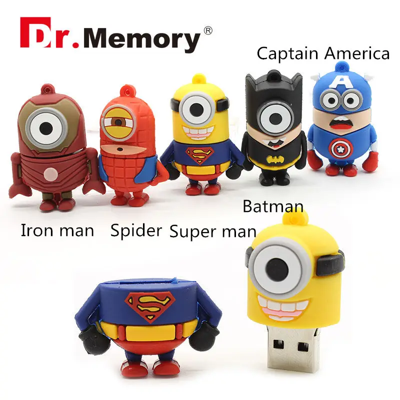 Супергерой мультфильм USB флэш-накопитель 16 Гб Миньоны милые флешки 32 Гб высокая скорость 4 ГБ 8 ГБ карта памяти флешки персонализированные подарки