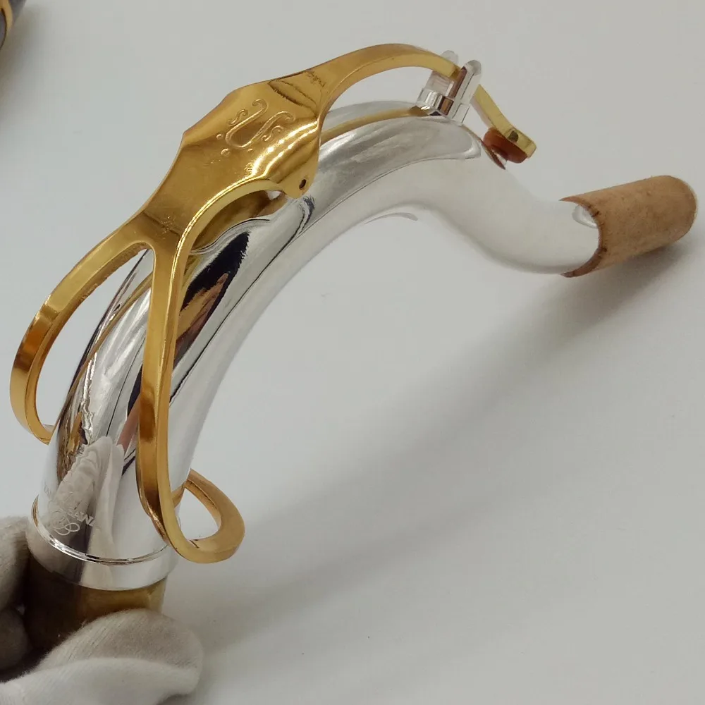 

Brand New Quality Professional Japan Tenor Saxophone Neck Brass Tenor Sax Neck Silver Lacquer