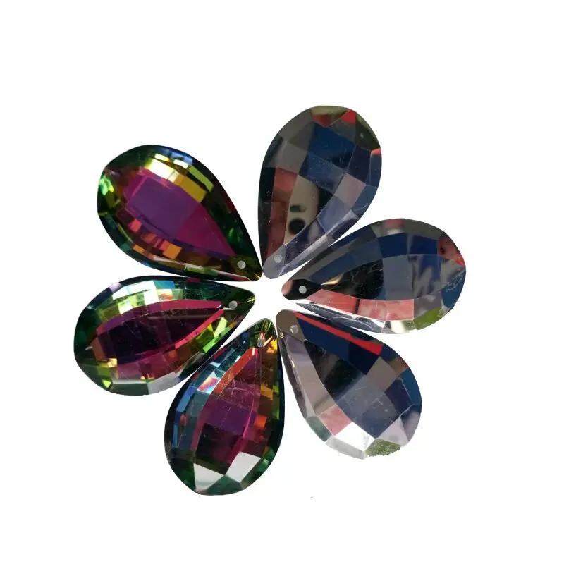 144 шт. люстра Хрустальная подвеска 50 мм миндаль КАПЛЕВИДНАЯ лампа в Форме Призмы