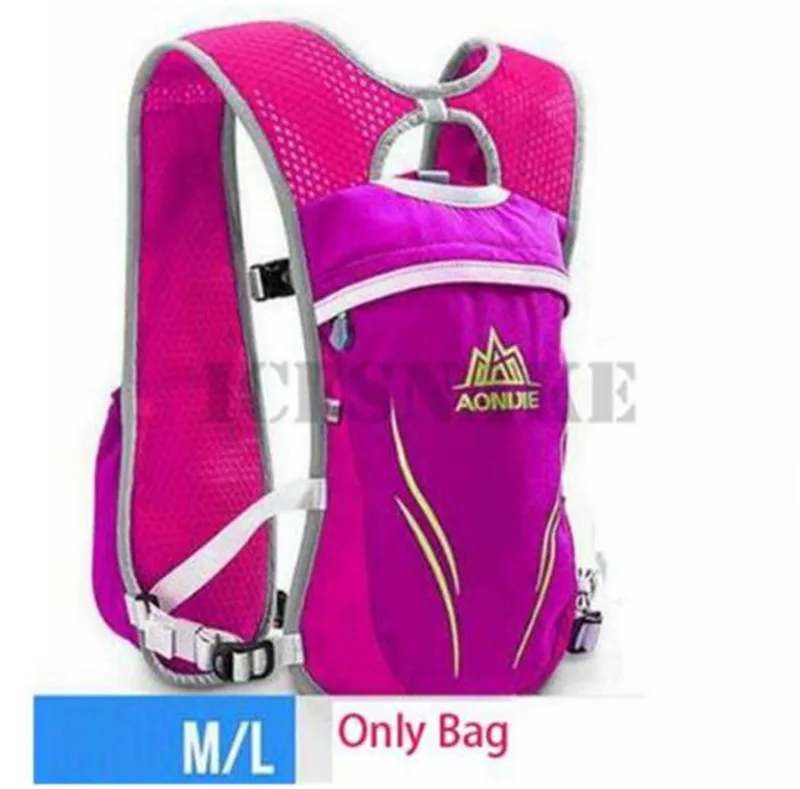only bag rose ML AONIJIE 5.5L гидратация для бега на открытом воздухе сумки для бега походный рюкзак жилет марафон рюкзак для велоспорта - Цвет: only bag rose ML