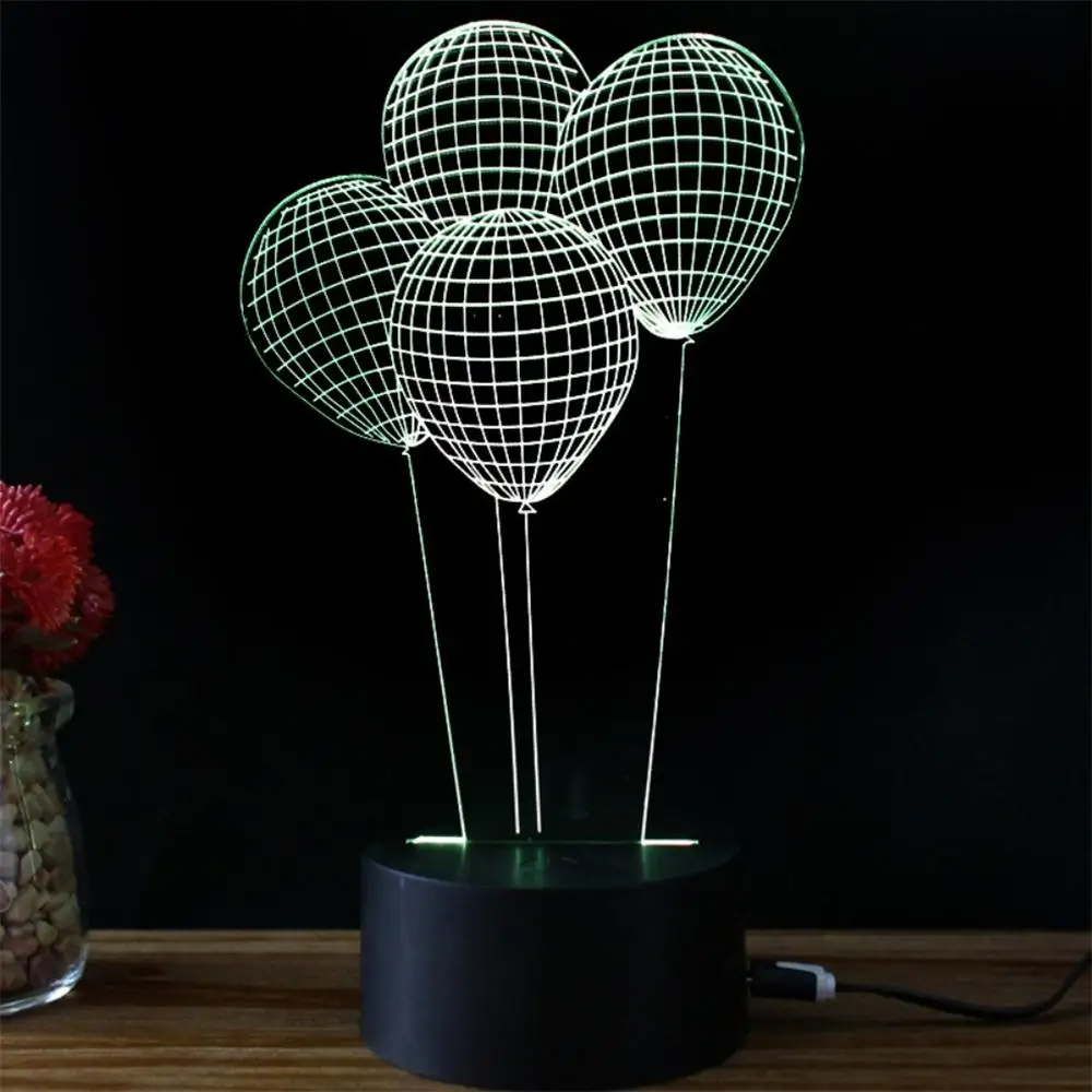 Воздушный шар для укладки идеи маленькие игрушки USB сенсорный цветной 3D ночник