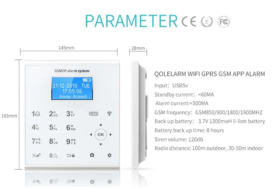 AliExpress 433 МГц беспроводная wifi домашняя система охранной сигнализации IOS/Android приложение дистанционное управление сенсорная клавиатура SIM сигнализация