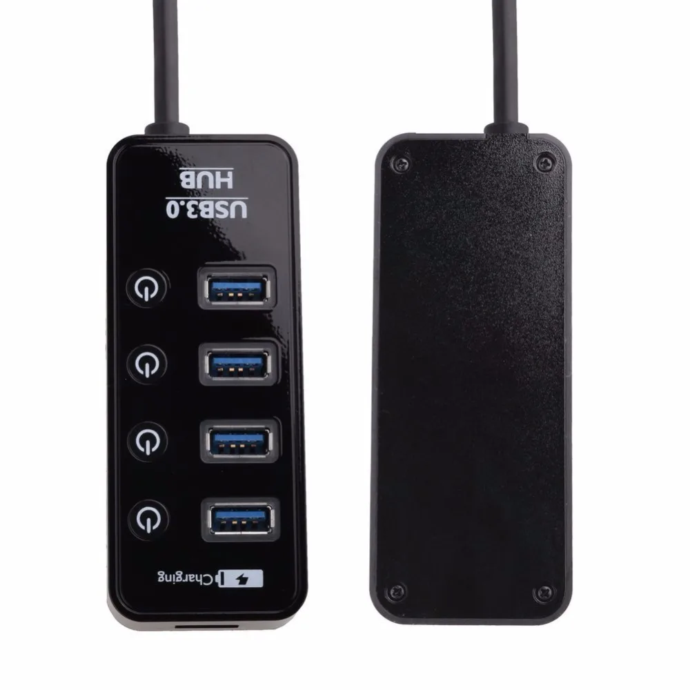 Концентратор USB 3 0 A в 4 порта с Умной быстрой зарядкой LED ВКЛ./ВЫКЛ.|USB-хабы| |