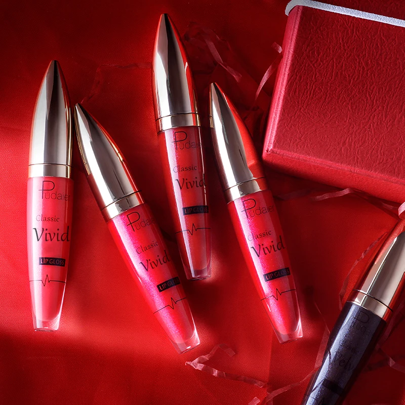 Pudaier Алмазный блеск для губ Матовая жидкая помада многослойная Сексуальная