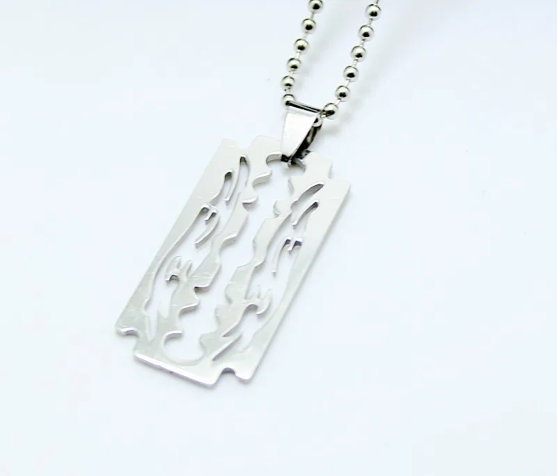 Модные ювелирные изделия Slippy Лезвия Бритвы Кулон 316L нержавеющая сталь титановая