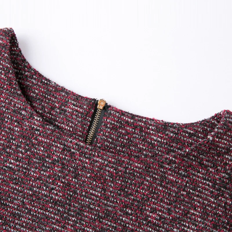 JOGTUME Wine Red Loose Dress 2017 Spring Autumn Women T-shirt Long Sleeve O Neck Lady Knitted Elegant Plus Size 5XL | Женская одежда