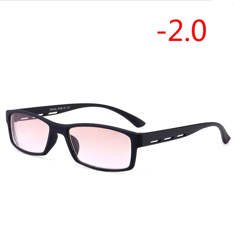 Myopia 200 Ретро TR90 студенческие очки для близорукости для Унисекс модные чайные линзы Близорукие Очки-1,0-1,5-2,0-4,0 - Цвет оправы: Myopia 200