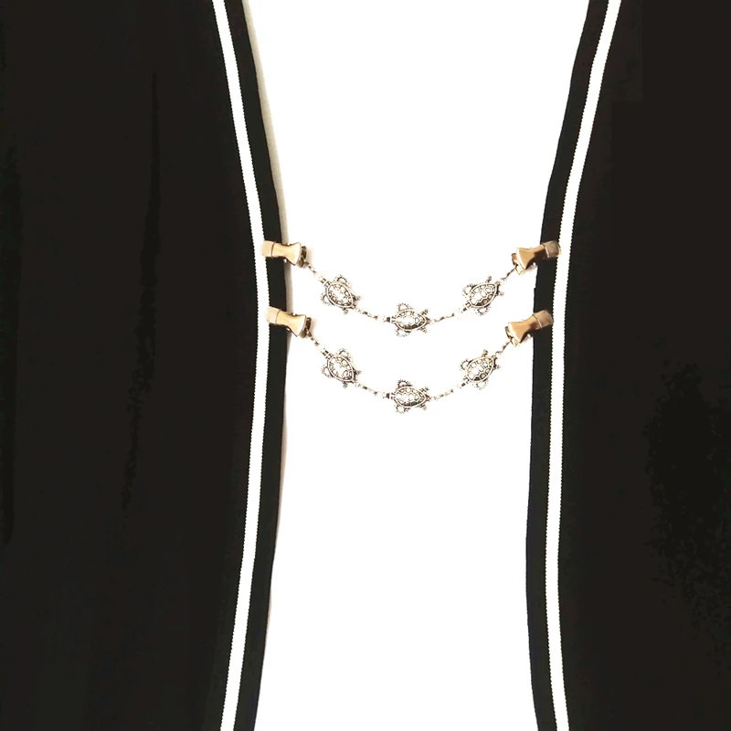 Застежки в виде черепахи плаща накидки Женская цепочка стильные зажимы для