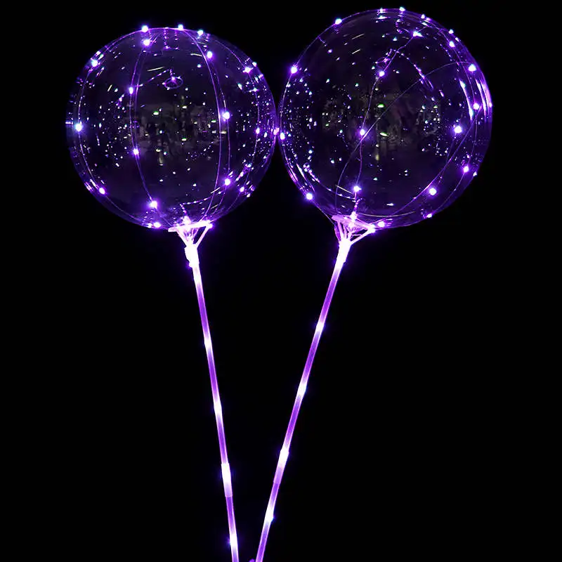 Purple 50 шт. гелиевый белый светодиодный воздушный шар с подсветкой вечерние украшения Детские украшения для свадьбы и дня рождения поставки 20 дюймов баллон - Цвет: Purple