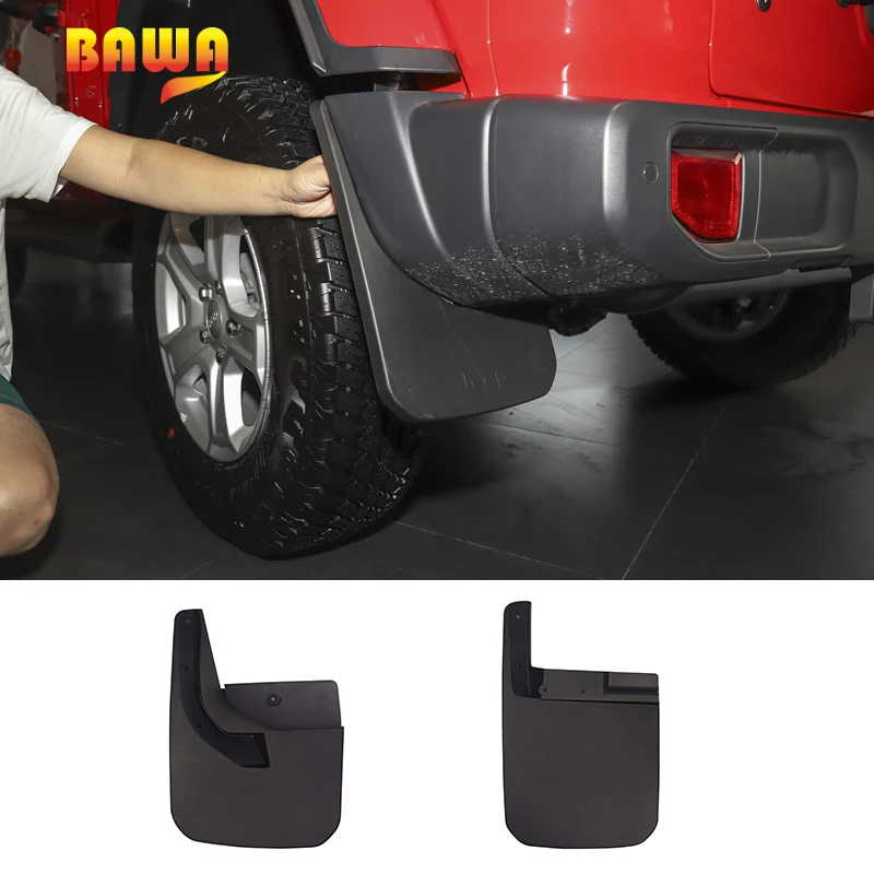 Брызговики BAWA 4 шт. для Jeep Wrangler JL 2018 ABS передние и задние брызговики JL|Грязезащита| |