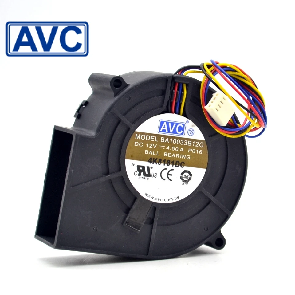 

10pcs BA10033B12G P050 97x97x33mm 12V 4.50A 4-wire Pwm Tempreture Control DC Blower Server Cooling Fan