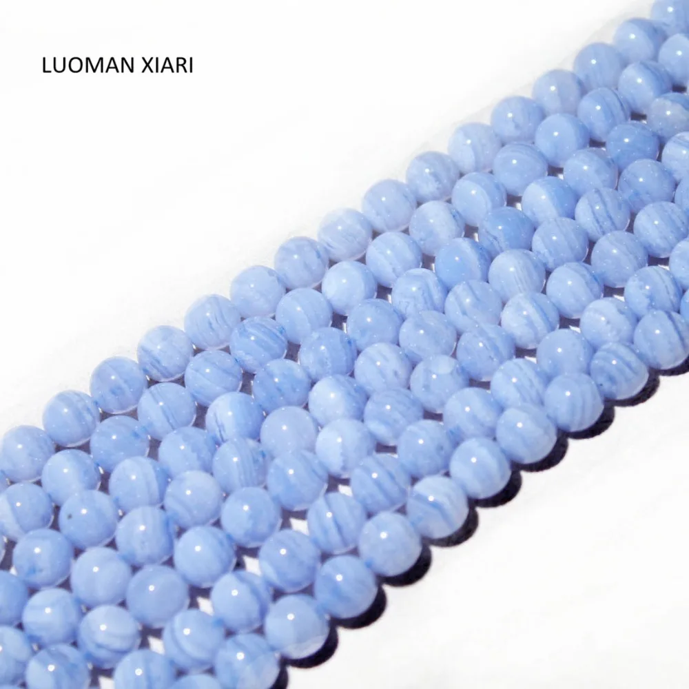 Круглые бусины LUOMAN XIARI из натурального фиолетового Агата для изготовления