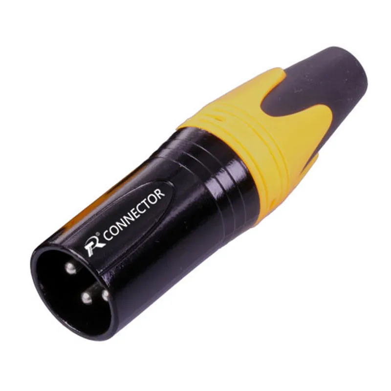 1pc yellow male 1 шт. NC3MXX и NC3FXX XLR разъем, 3 Pin, пайка XL штекер и Женский Разъем Аудио Микрофон разъем для микрофона, 7 цветов - Цвет: 1pc yellow male