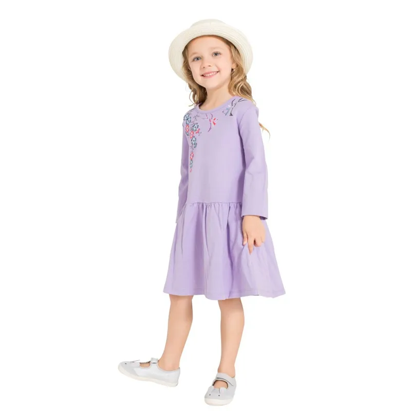Little Bitty baby girls novelty cartoon dresses with printed Dragon knight castle kids long sleeve autumn clothing | Детская одежда и