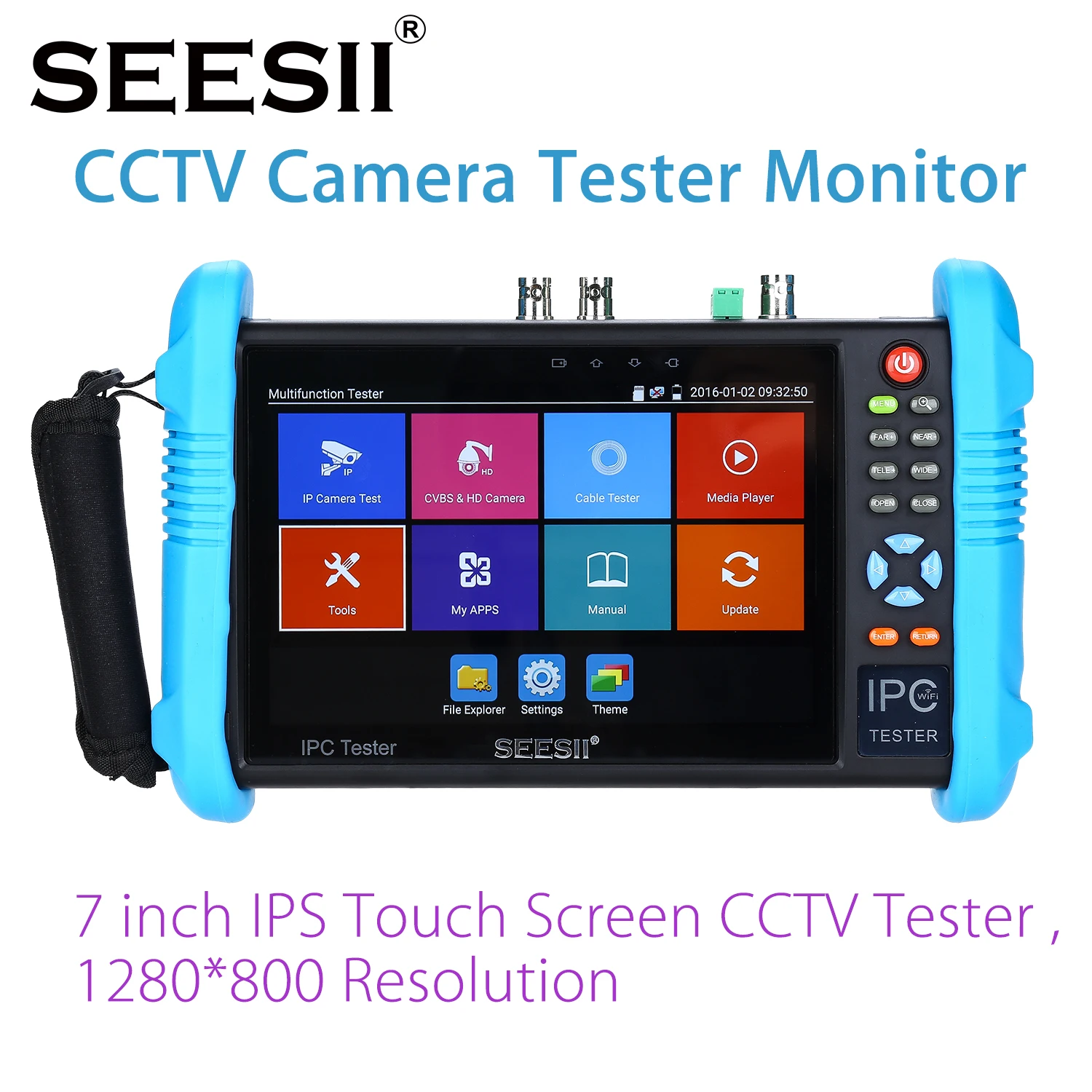 SEESII " сенсорный экран H.265 IP камера тест er 4K 1080P IPC камера CCTV TVI CVI AHD SDI CVBS HDMl PTZ контроль аналогового видео тест