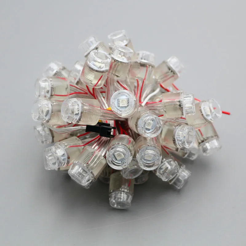 50 шт. DC5V 12 мм SM16703 чип (аналогичный WS2811 IC) RGB led smart pixel узел с чистым проводом IP68