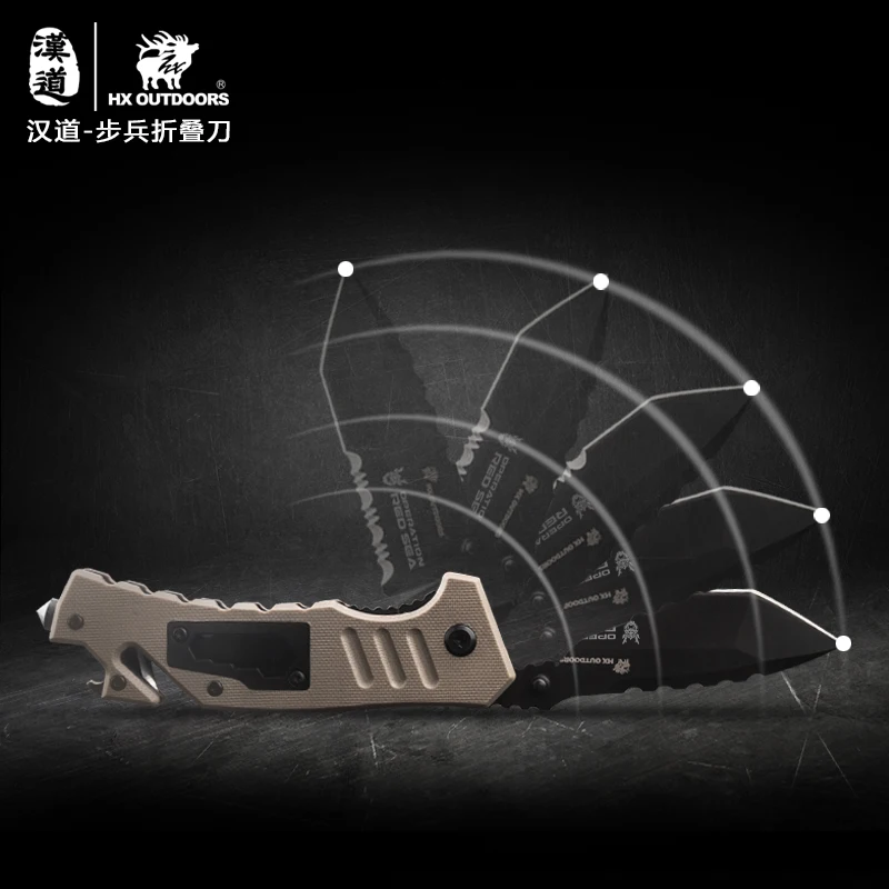 HX на открытом воздухе ZD-06H Походный нож Флиппер шарикоподшипник, 9Cr18mov сталь, складной нож, охотничьи карманные ножи для выживания на открытом воздухе