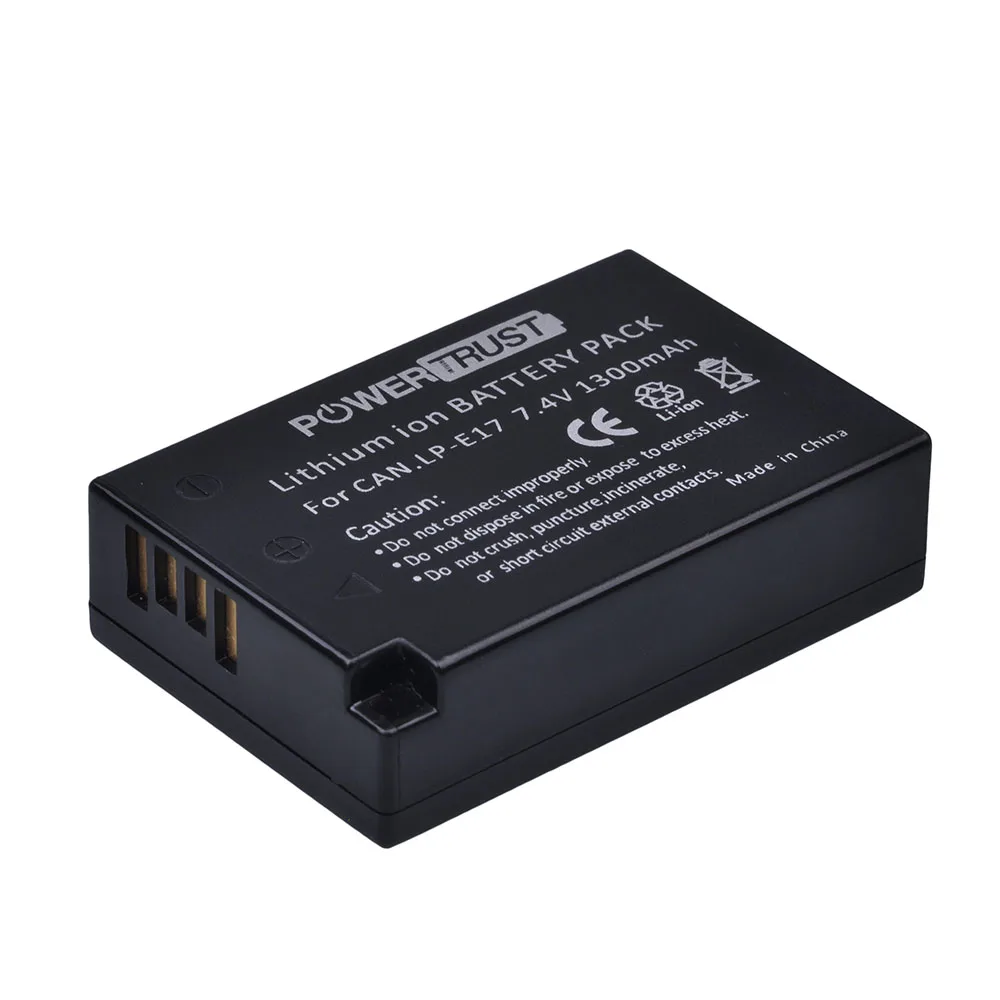 Литий ионный аккумулятор PowerTrust для Canon EOS M3 M5 750D 760D 800D T6i T6s 8000D Kiss X8i 1300 мАч|battery for