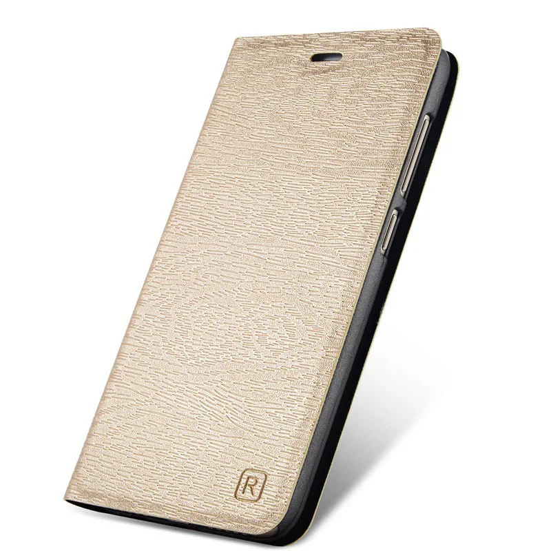 Кожаный чехол для XiaoMi Redmi 4 4a 4x5 Plus 6 Pro 6A Роскошный чехол-книжка для XiaoMi Redmi Note 5 Pro 5A Note4 4X чехол - Цвет: Золотой