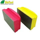 DIATOOL 2 шт. (#200 + #400) Гальванизированный Алмазный ручной полировальный диск 90x55 мм пенопластовый шлифовальный блок