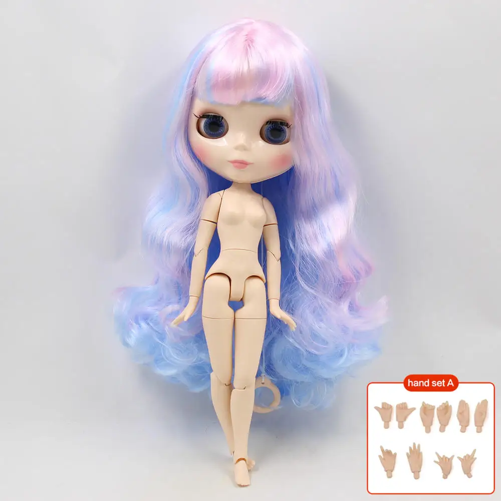 Кукла blyth joint, фабричная, Обнаженная кукла 280BL1017/6005, новинка, мечта единорога, смешанные цвета, длинные вьющиеся волосы для девочки, подарок, сделай сам, белая кожа - Цвет: Like a picture