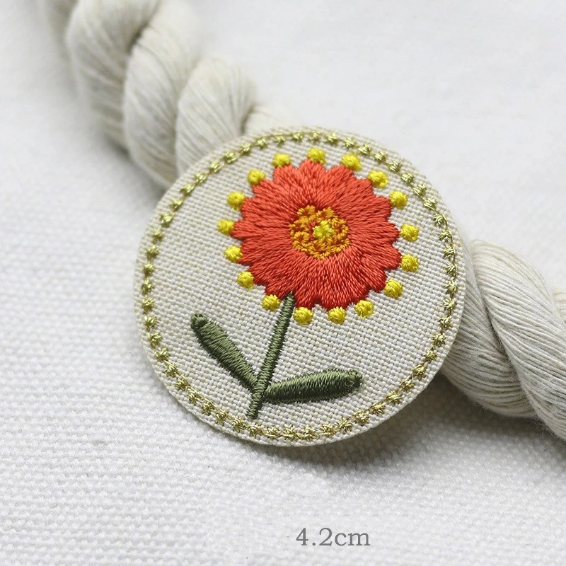 1 шт. круглая Цветочная вышивка | Дом и сад