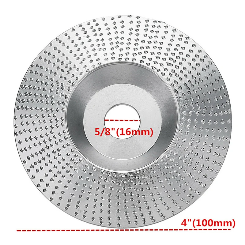 4Inch 100×16mm Round Angle Grinder Wood Grinding Wheel Sharpening Carving Sanding Disc Power Tool Accessory