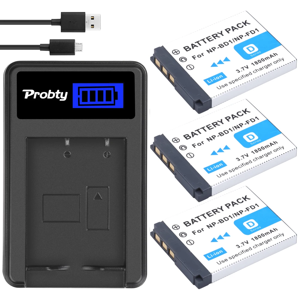 Аккумулятор и зарядное устройство для SONY Cyber-Shot NP-BD1 DSC-T700H DSC-T900 DSC-T900B/B DSC-T2/G DSC-T2/P