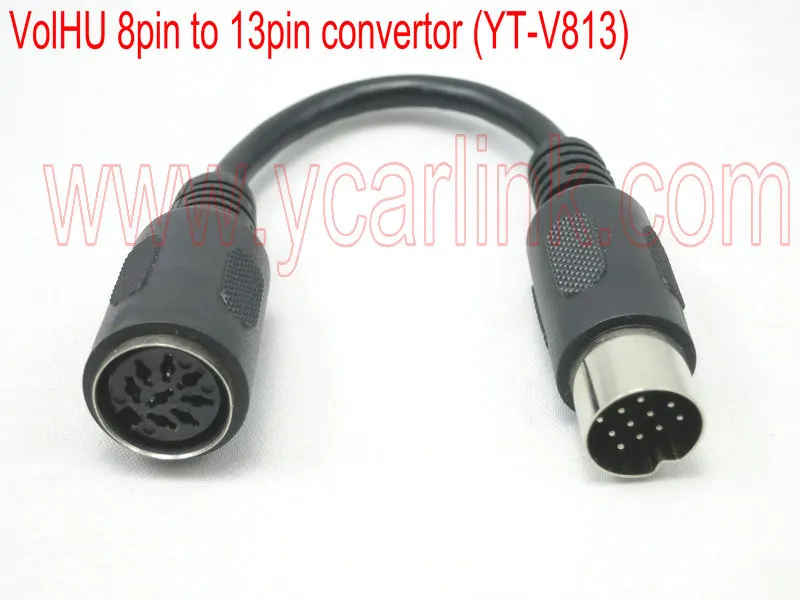 Кабель адаптер 8pin папа 13pin мама для Volvo HU xxx RTI навигационный модуль и Yatour(YT V813)|male