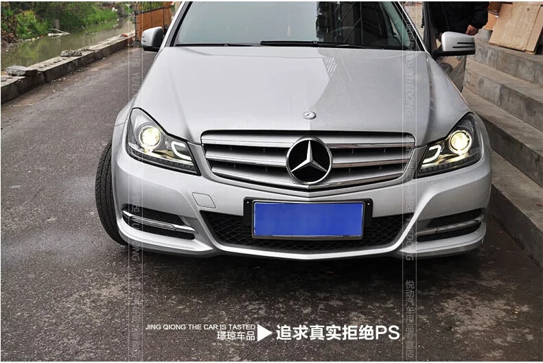 KOWELL автомобильный Стайлинг для Benz W204 фары 2011-2013 C180 C200 C260 светодиодные фары drl H7 hid Биксеноновые линзы ближнего света