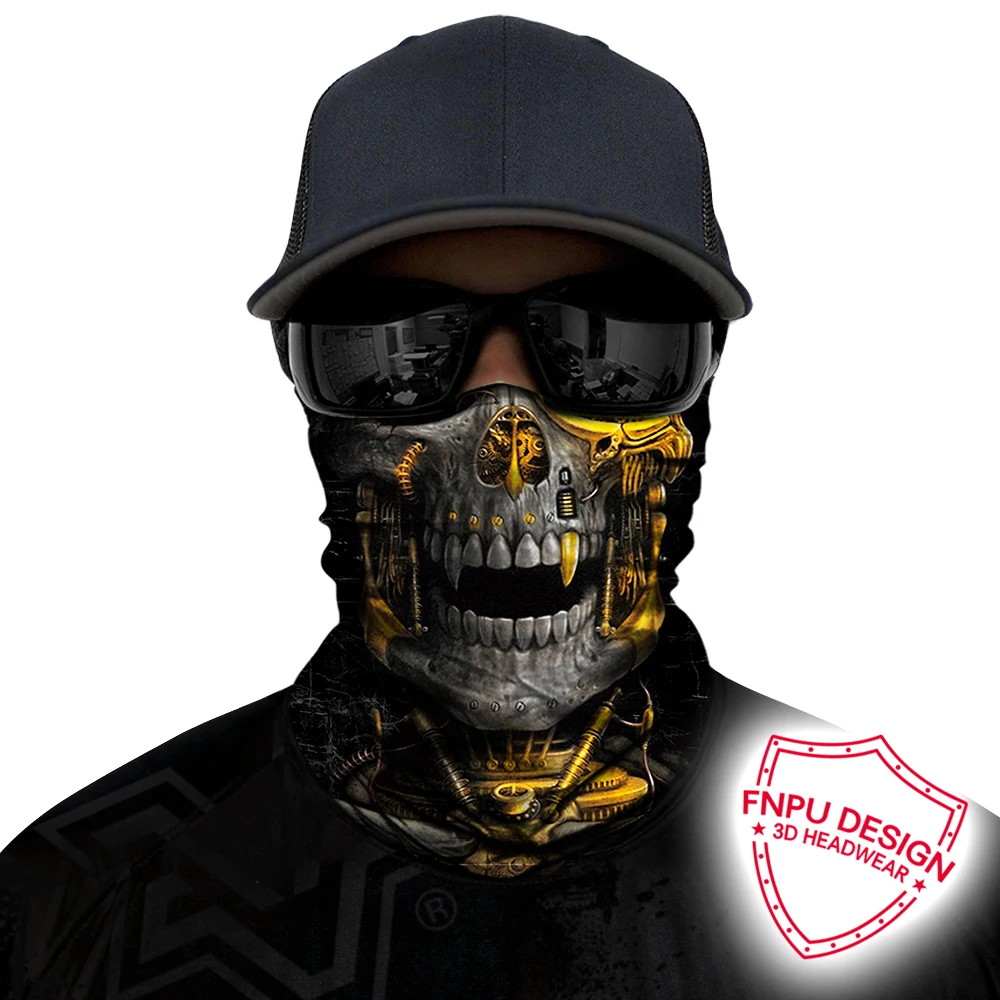 Model 6 Face Shield BJMOTO тренд мотоциклетная ветрозащитная бандана шарф Волшебная многофункциональная полумаска для лица Балаклавы сноуборд шейный шапки, шарфы - Цвет: Model 6 Face Shield