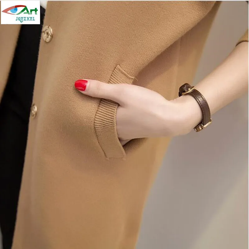 Новинка весна-осень 2019 свитер средней длины с бисером пальто Дамский кардиган