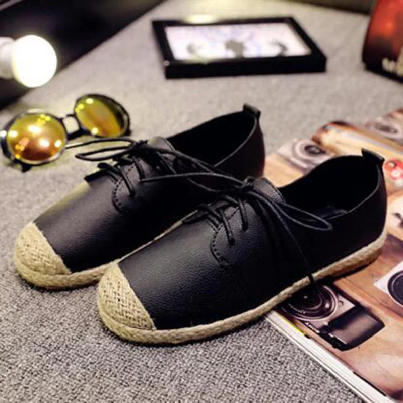 Весенние женские модные Лоскутные кожаные туфли на шнуровке дышащие