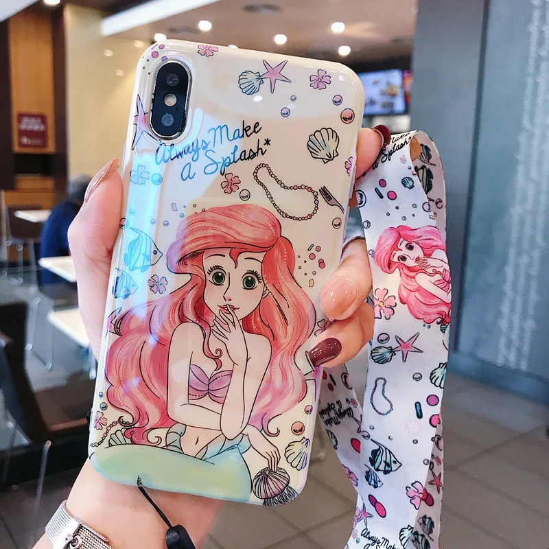 Чехол для iPhone X Ariel Princess чехол 8 plus IMD из ТПУ задняя крышка 7 6 6S Plus с рисунком