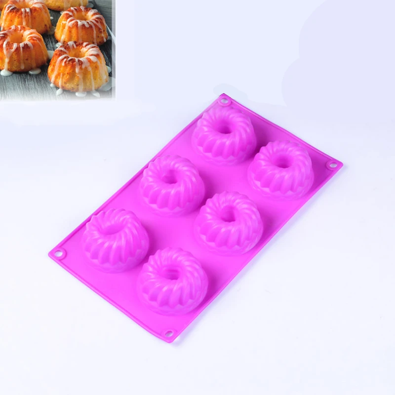 Силиконовая форма для выпечки 6 ячеек|cake baking accessories|baking accessorieskitchen bakeware |