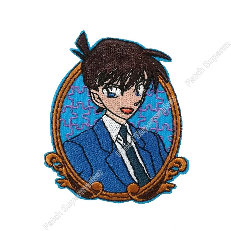Detective Conan Japan anime comics patches вышитая аппликация эмблем iron on patch костюм для косплея на
