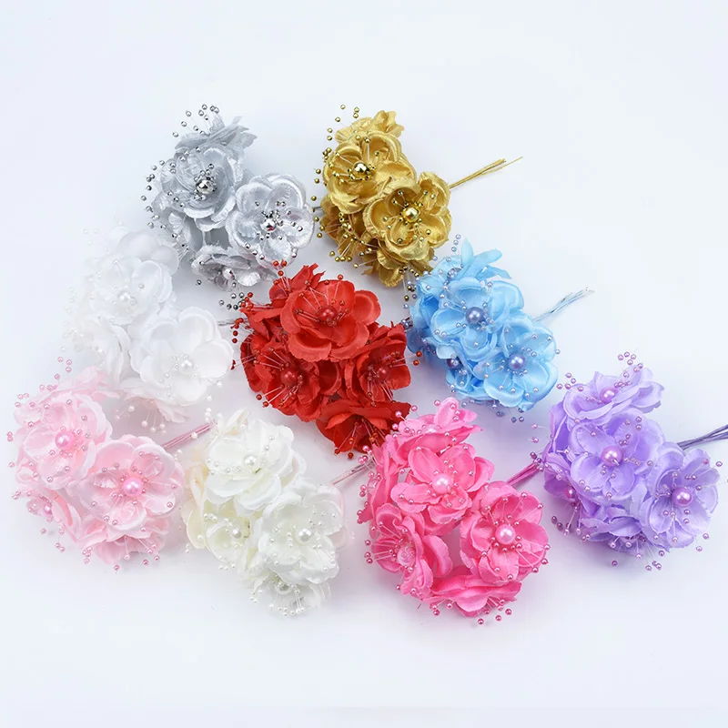 6 шт. золотые серебряные наручные Цветы для невесты жемчужное украшение дешевые