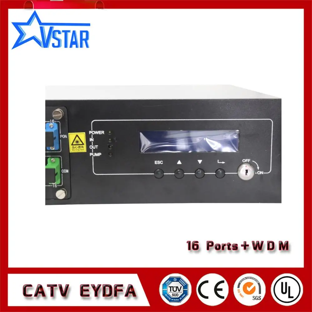 Высокая мощность CATV 1550 EDFA | мульти-выходы CATV EYDFA | 1550nm EYDFA 16* 22dBm